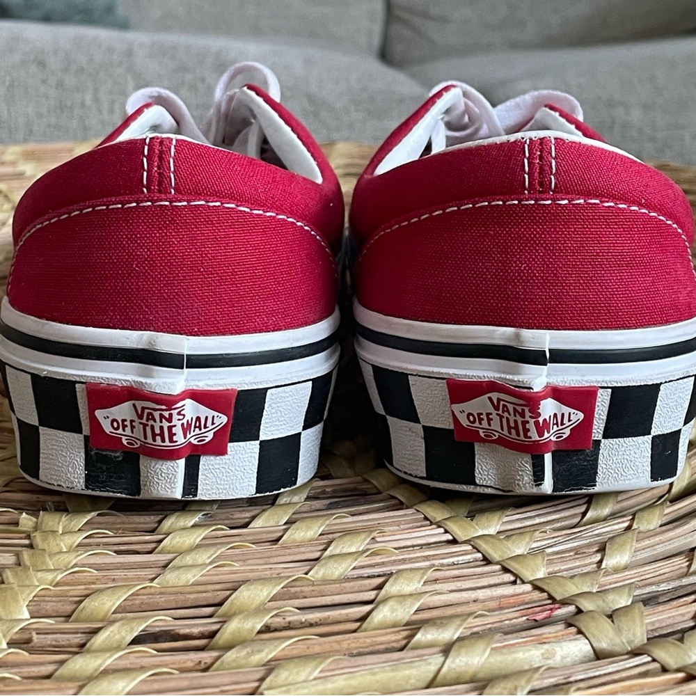 Vans Era Check Block Red Sz-8 - Picture 9 of 13